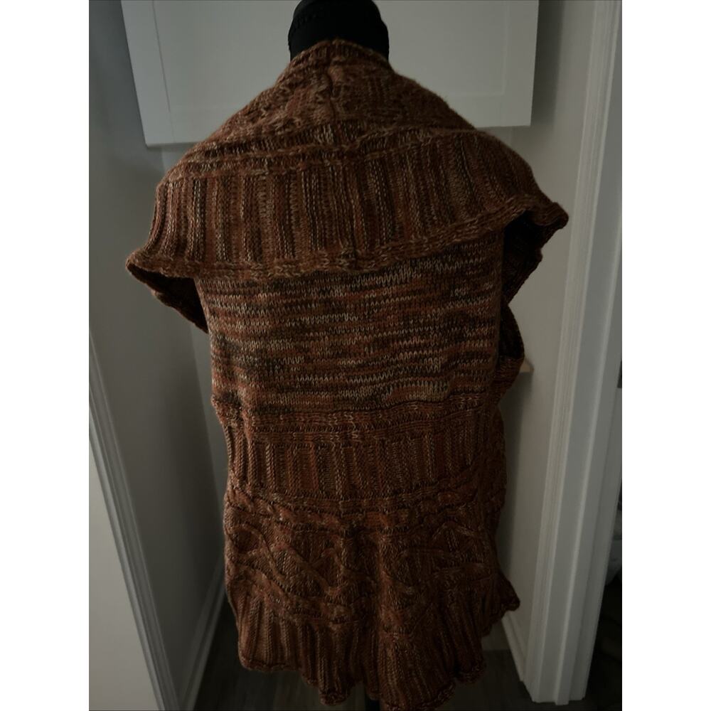 Reference Point Open Front Fall Ruffle Shawl Sz M - Picture 8 of 8
